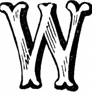 W lettera png file