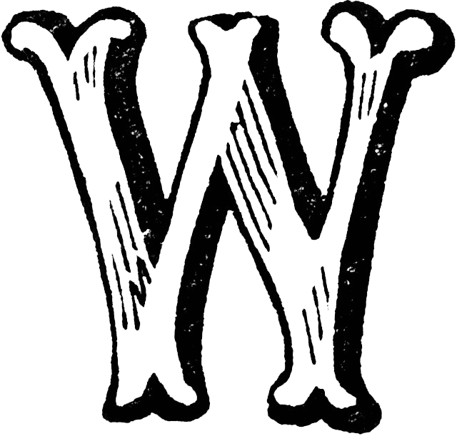 W Letter PNG File
