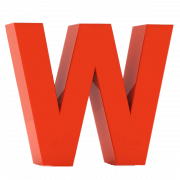 W Letter PNG Image File