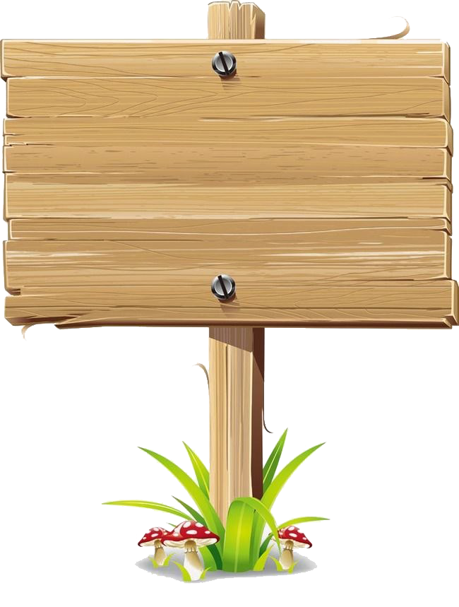 Wooden Sign Blank PNG Image