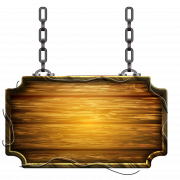 Wooden Sign Hanging PNG Clipart