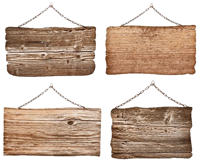 Wooden Sign Hanging PNG Free Download