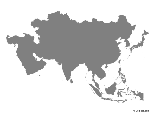 Asia Map Transparent