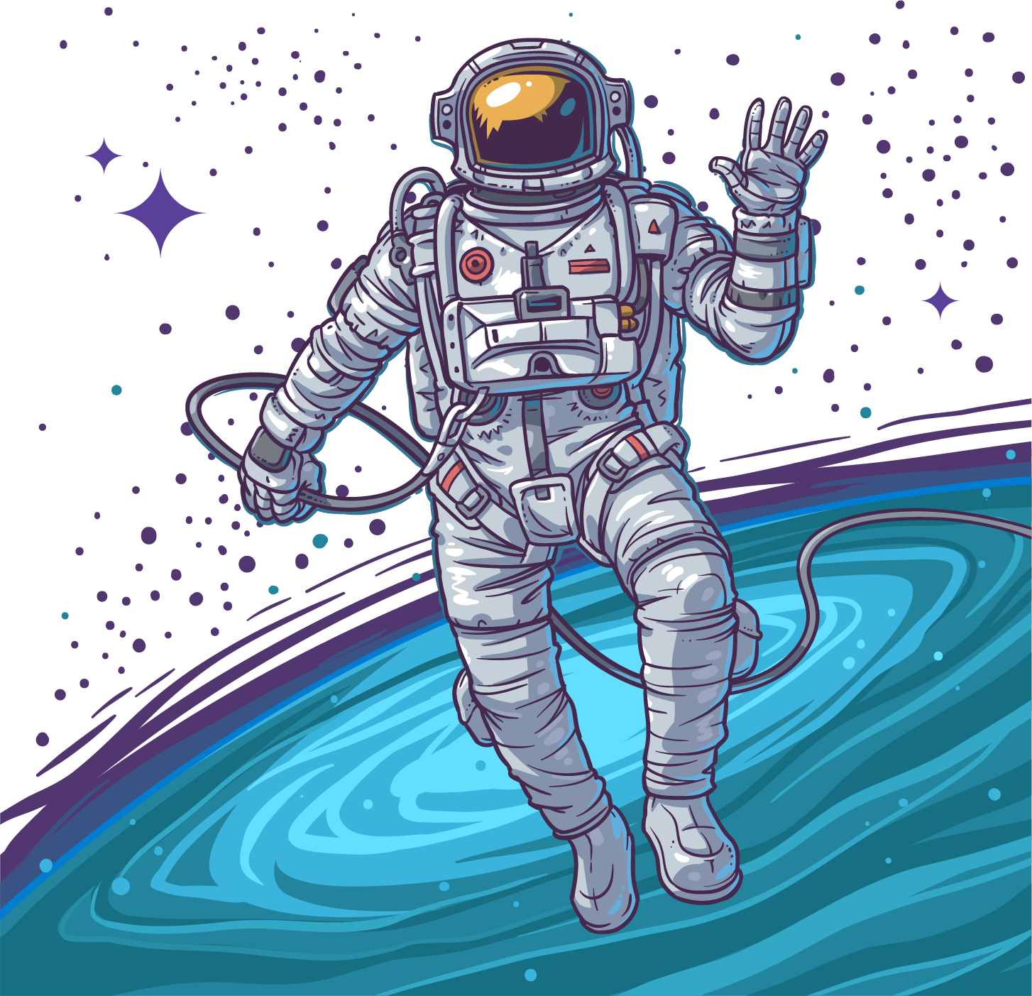 Astronaut Vector PNG Image