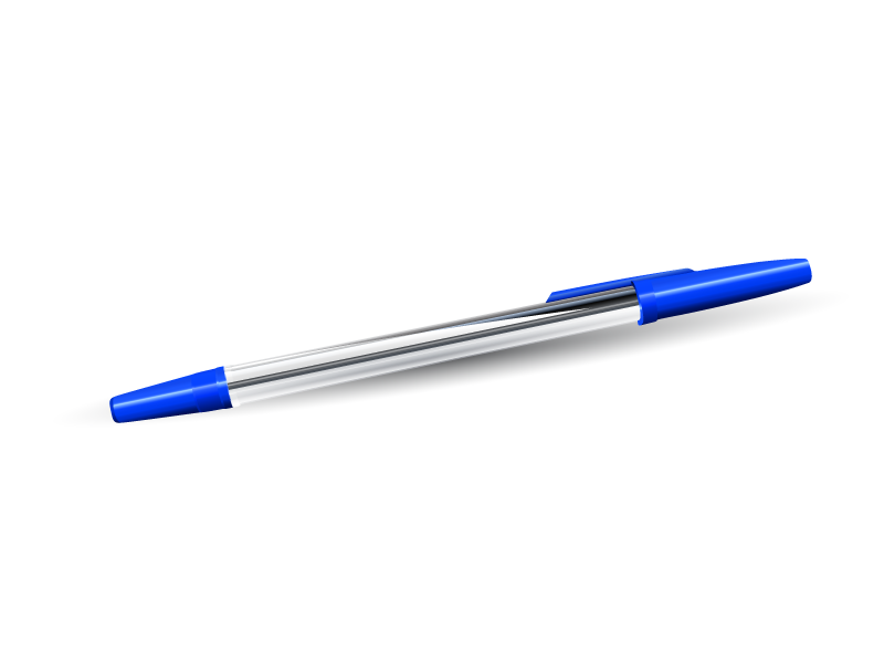 Ball Blue Pen PNG HD -afbeelding
