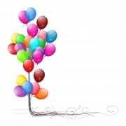 Украшение на день рождения на воздушном шаре PNG
