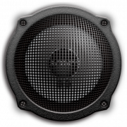 Speaker audio bass transparan