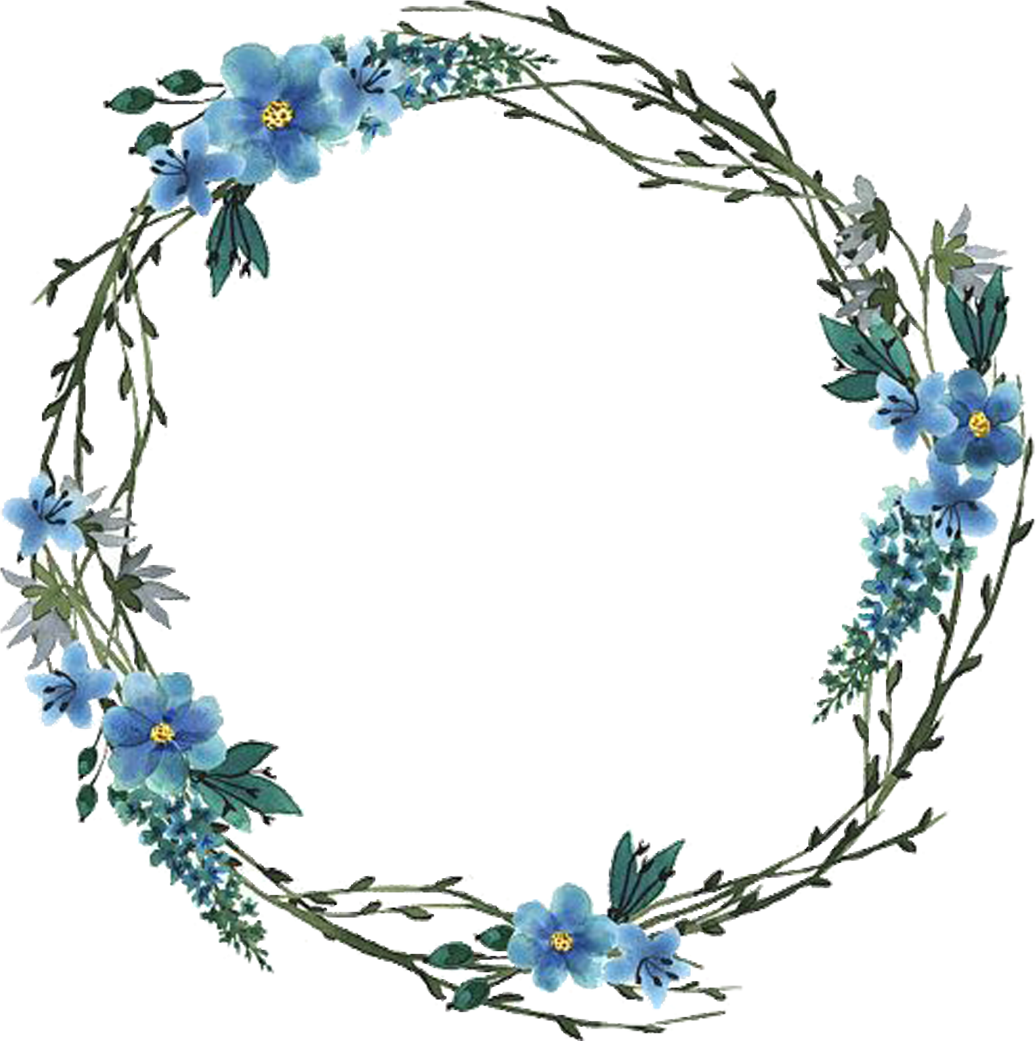 Beautiful Flower Wreath PNG HD Image