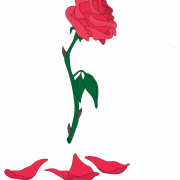 Beauty And The Beast Rose PNG