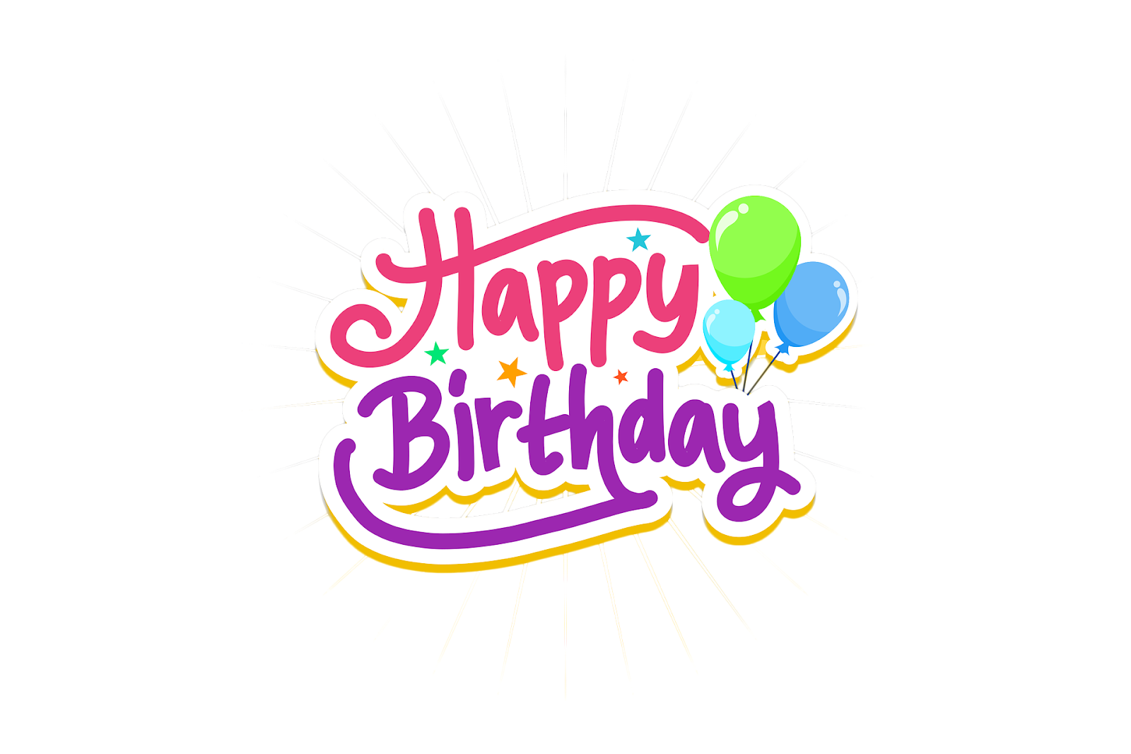 Birthday Decoration PNG File
