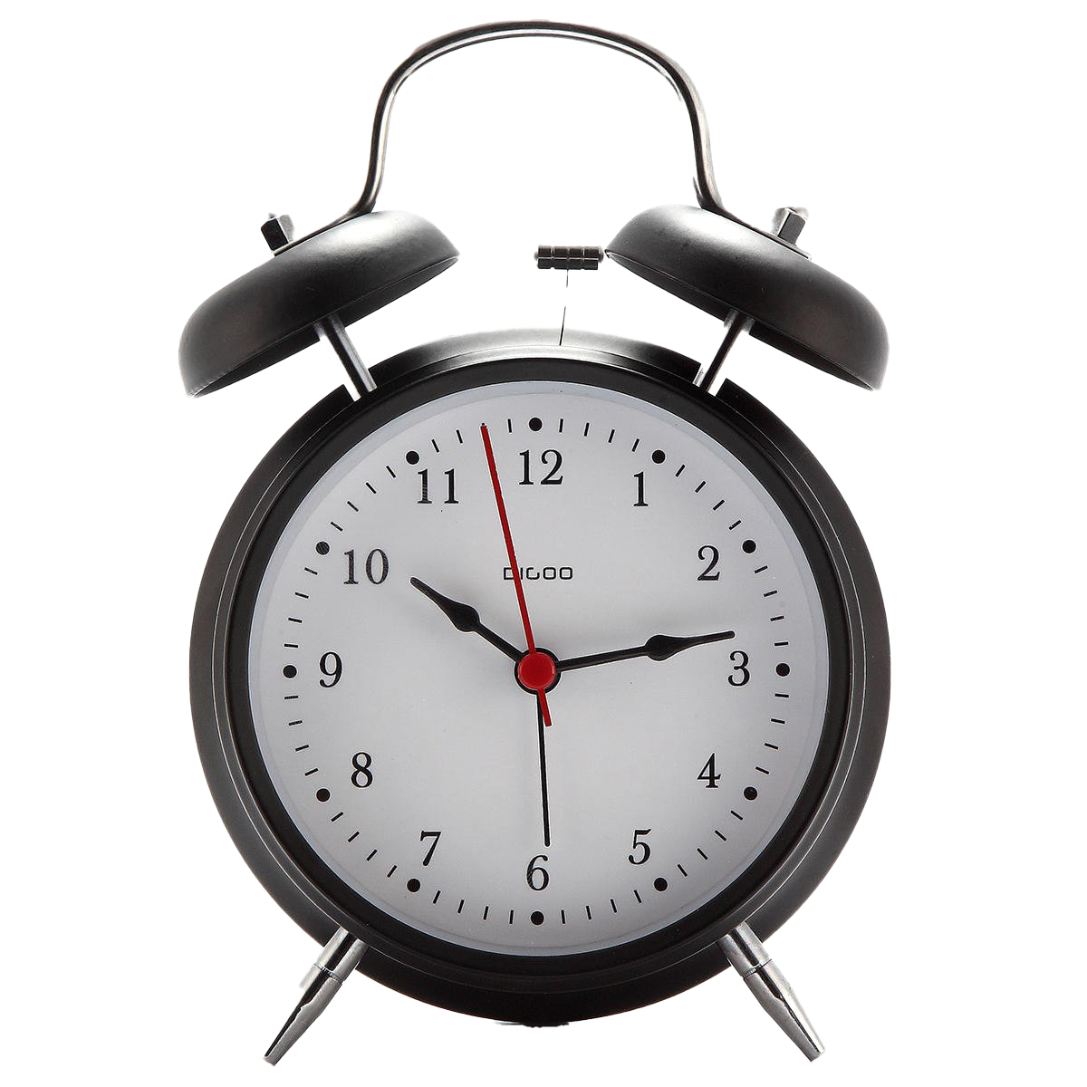 Black Alarm Clock PNG Clipart