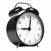 Black Alarm Clock PNG Pic