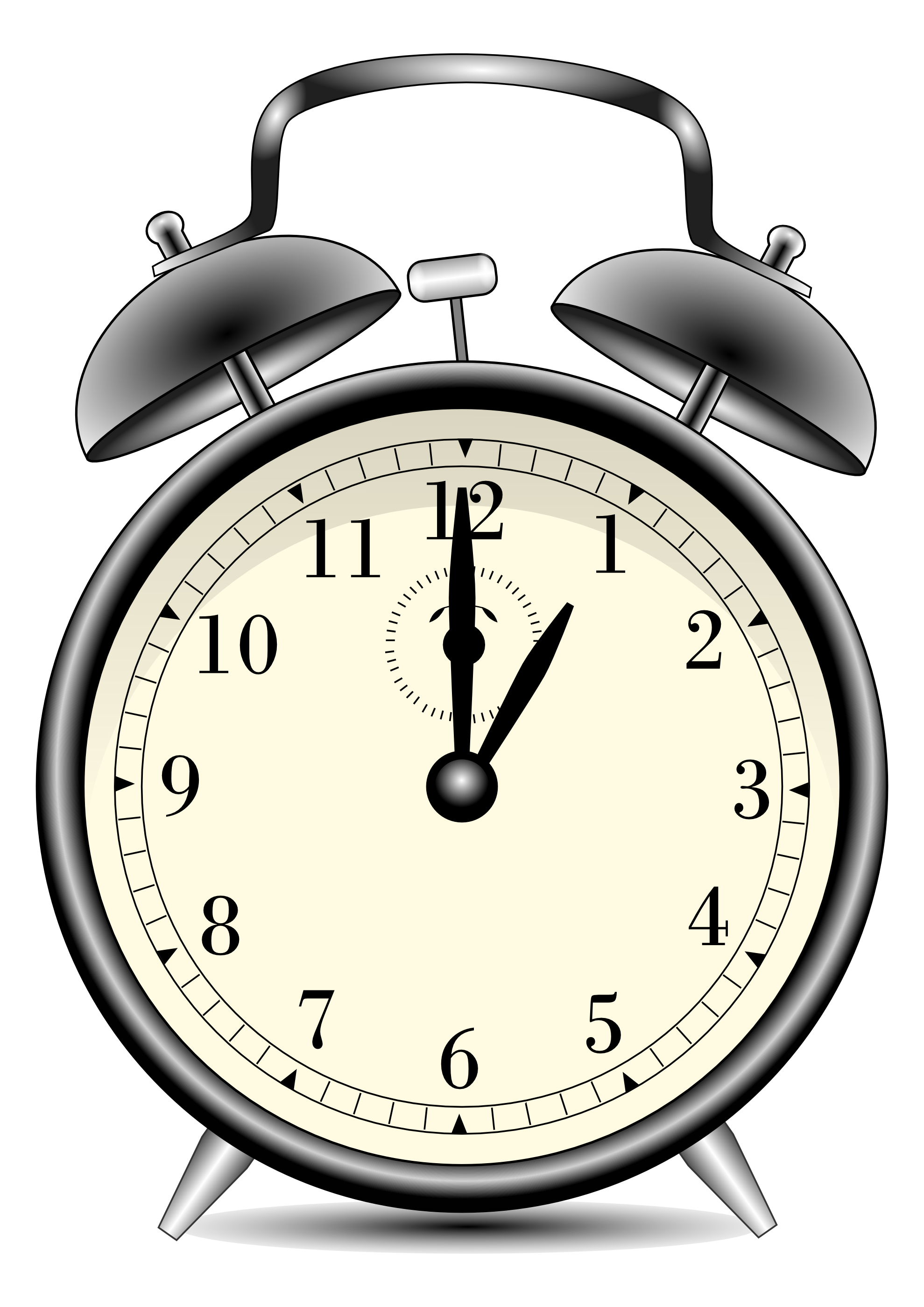Black Alarm Clock PNG Picture