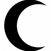Black Crescent Moon PNG