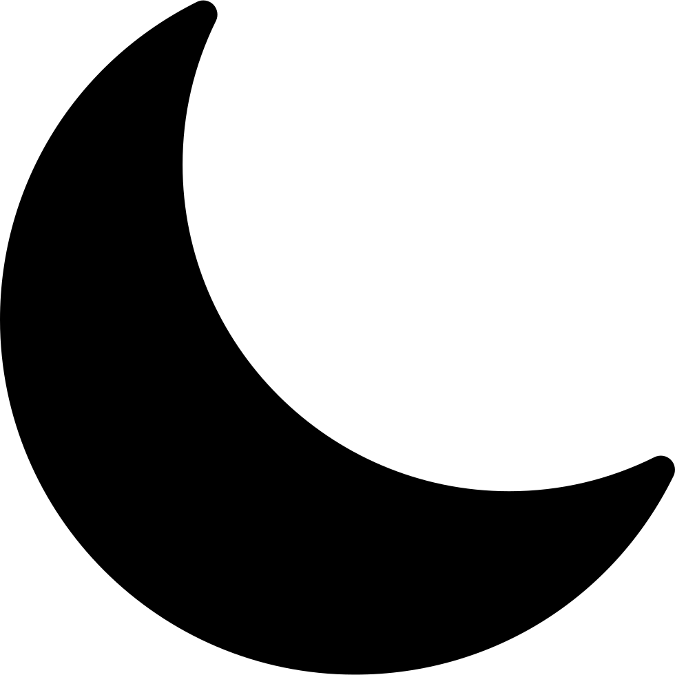 Black Crescent Moon PNG File