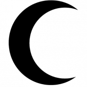 Black Crescent Moon PNG HD Image