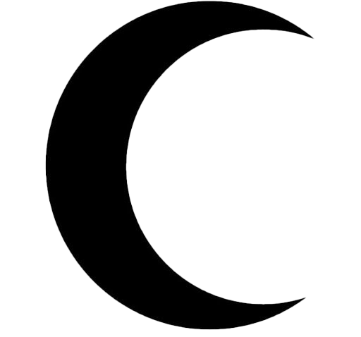 Black Crescent Moon PNG HD -afbeelding