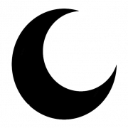 Black Crescent Moon PNG Image