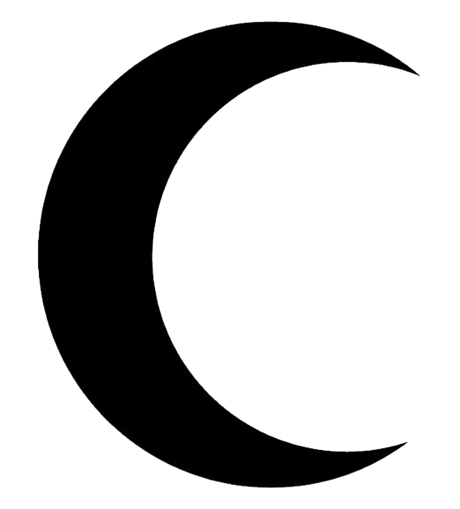 Crescent de lune noir PNG