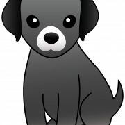 Schwarzer Hund transparent