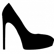 ภาพส้นเท้าสีดำ PNG