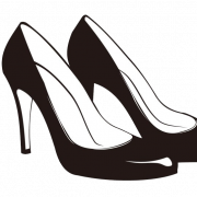 Черные туфли на высоких каблуках
