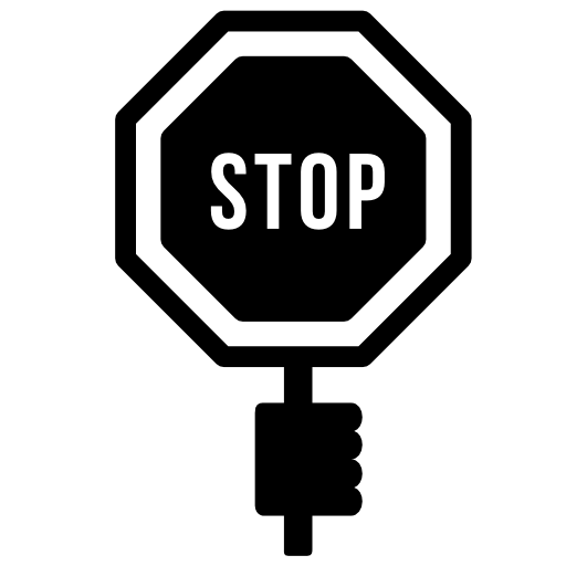 Black Stop Sign Transparent