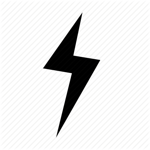 Black Thunderbolt PNG Picture