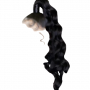 Schwarzes Perücken PNG Bild