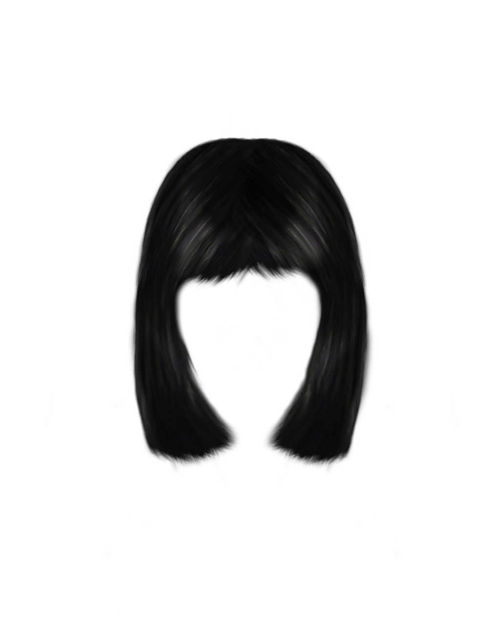 Black Wig PNG Picture