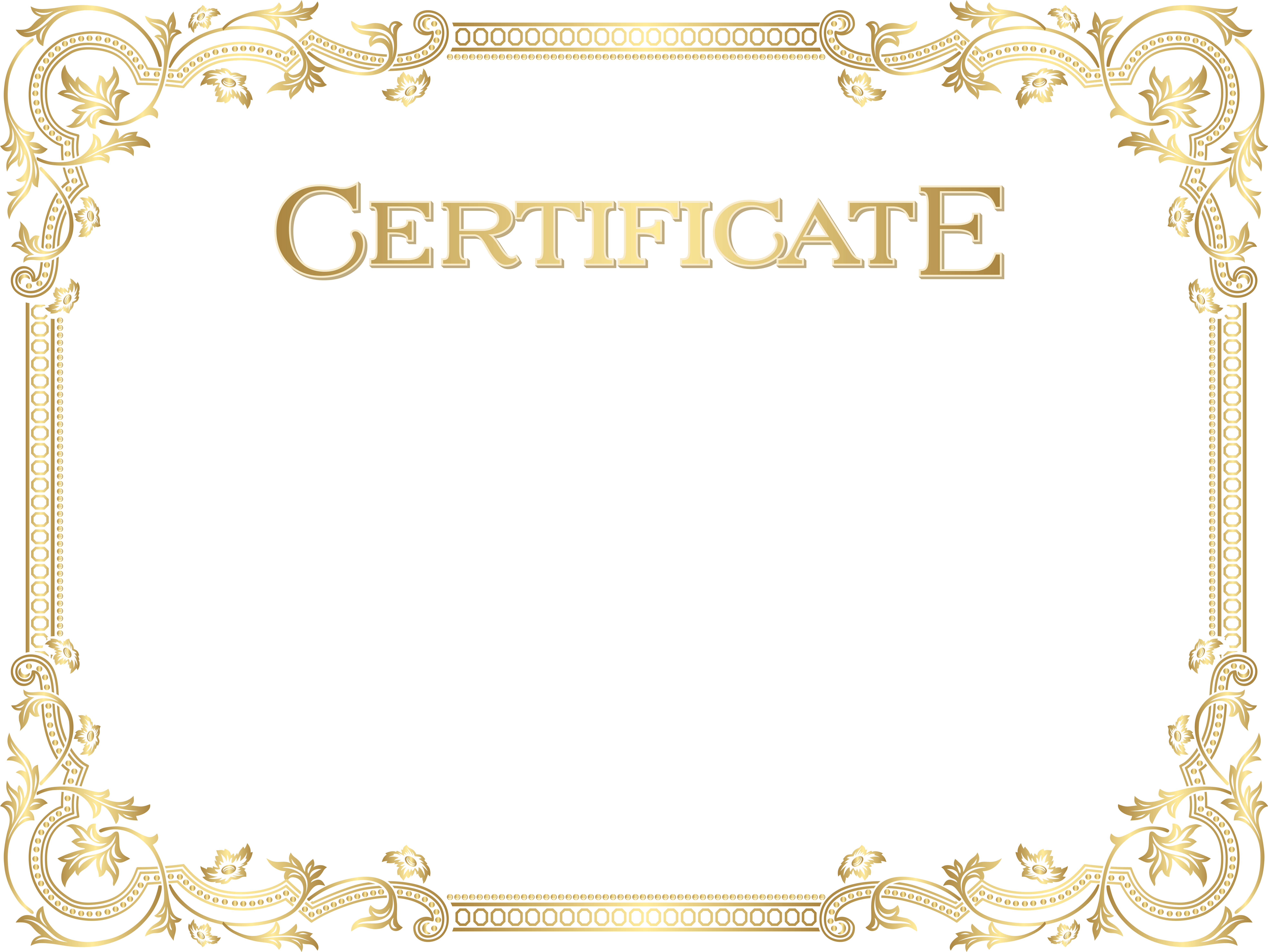 Blank Certificate PNG File