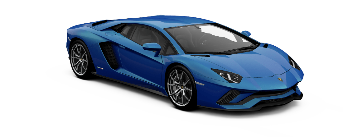 Blue Lamborghini Aventador PNG Image