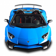 Blue Lamborghini Aventador Transparente