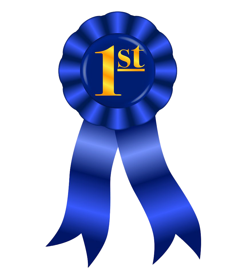 Blue Ribbon First Place PNG Free Download