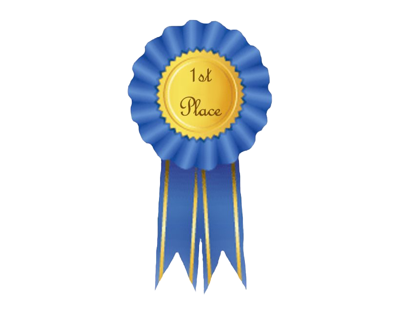 Blue Ribbon First Place PNG Free Image