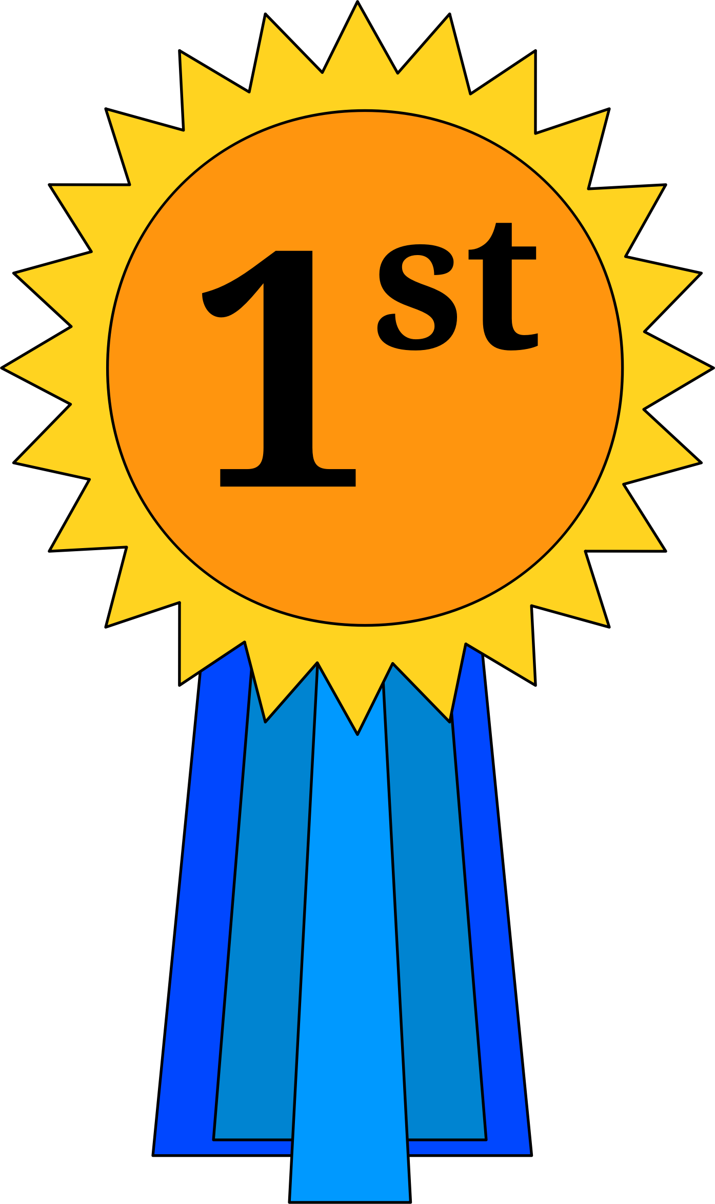 Blue Ribbon First Place PNG HD Image