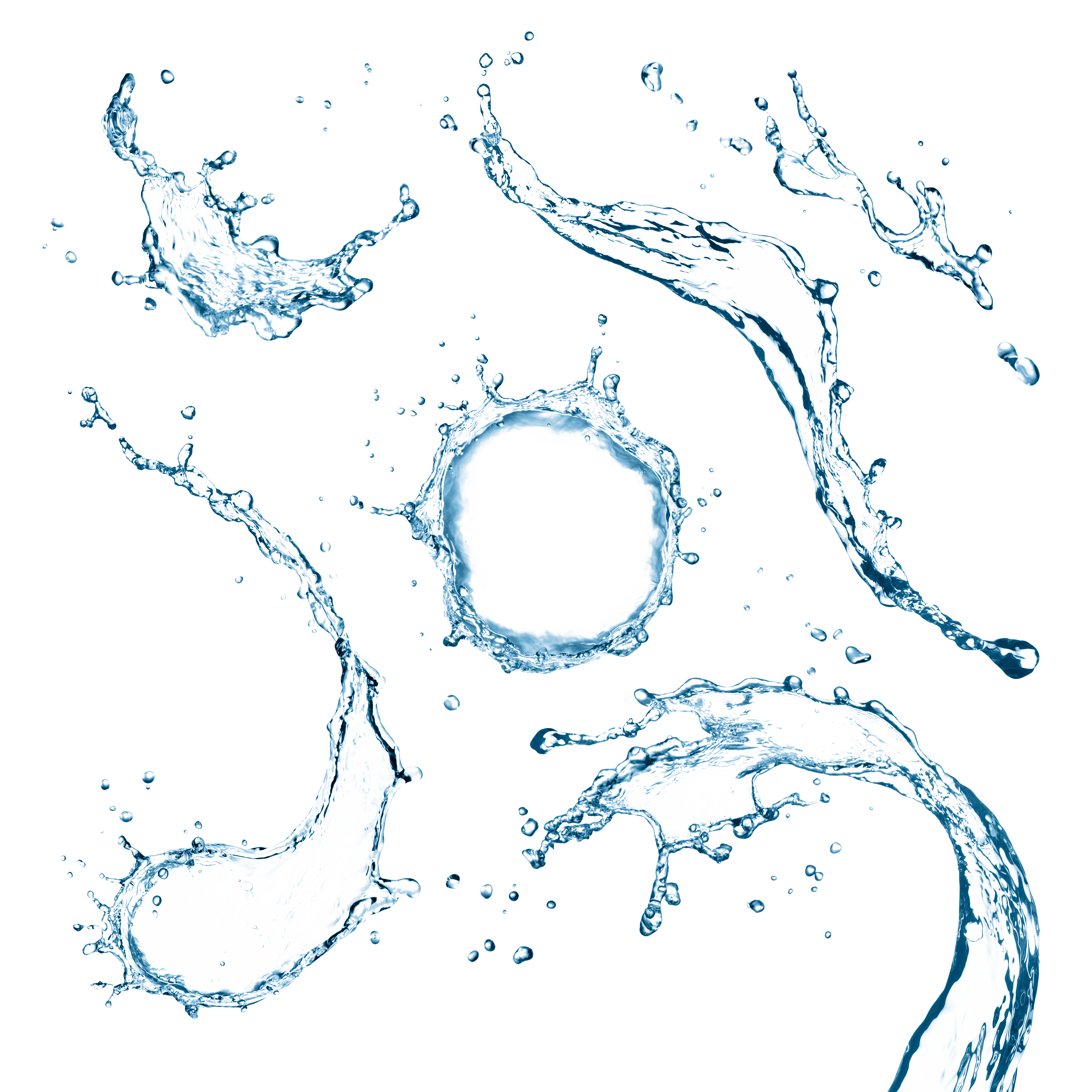 Blue Splash Water PNG Image