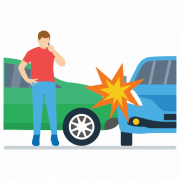Auto -ongeluk PNG -afbeelding