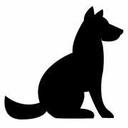 Cartoon schwarzer Hund transparent