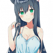 Cat anime meisje png gratis afbeelding