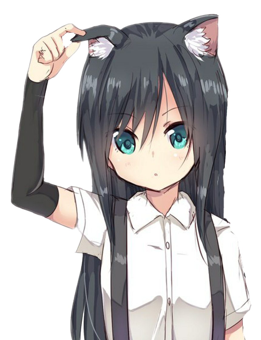 Cat Anime Girl PNG Image