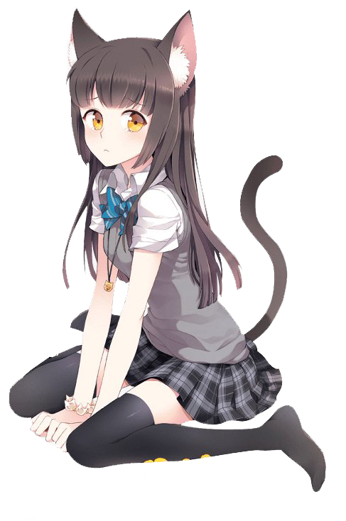 Kedi anime kız png resim
