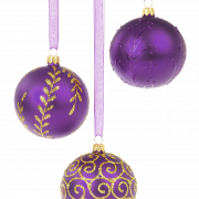 Christmas Baubles PNG Free Image