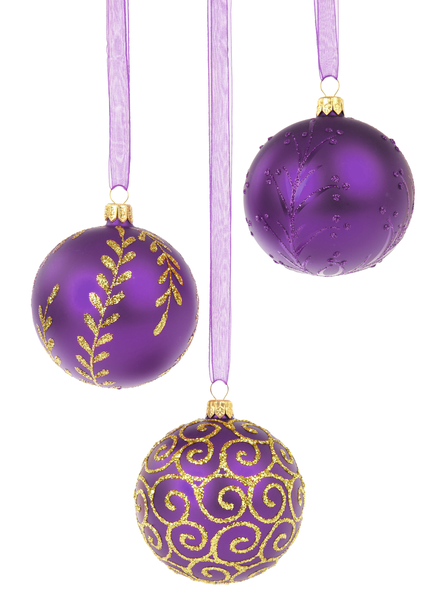 Christmas Baubles PNG Free Image