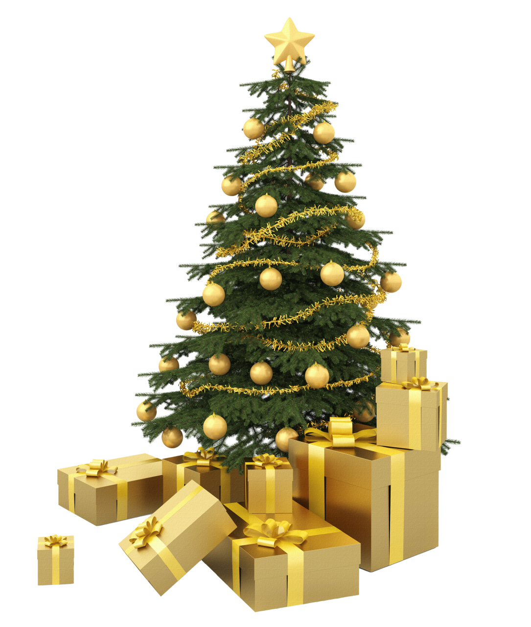 Christmas Tree Gift PNG Image
