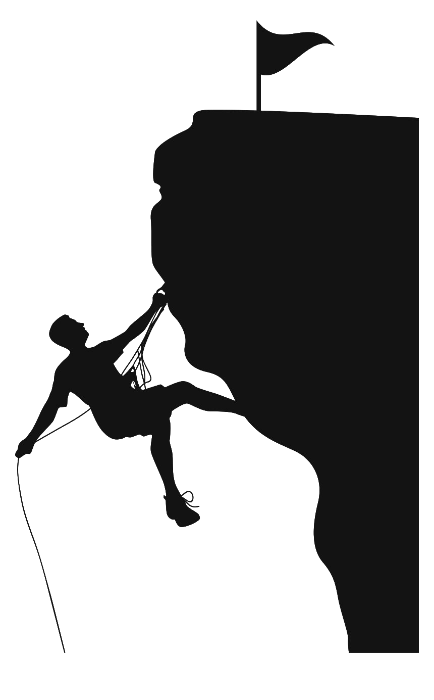 Climbing Silhouette PNG Image