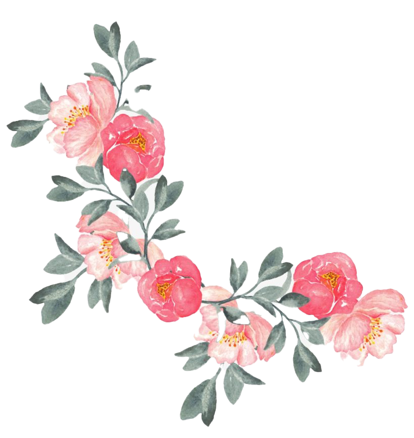 Corner Watercolor Flower PNG Image