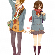 Süßes Anime -Paar PNG Clipart