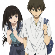 Cute Anime Couple PNG Free Download