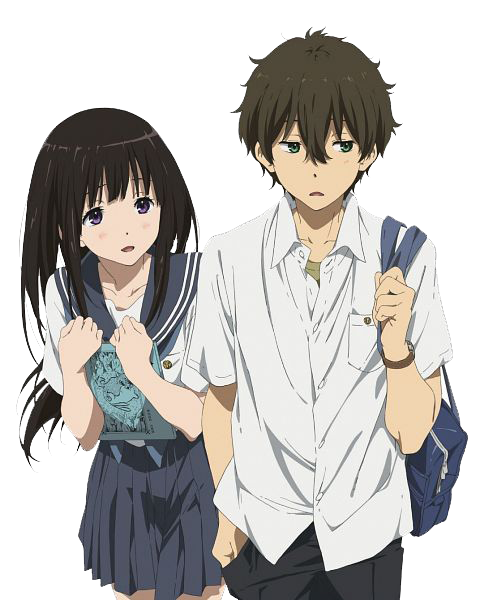 Cute Anime Couple PNG Free Download